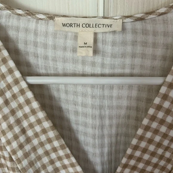 Gingham Maxi Dress in Beige Check - Picture 6 of 8